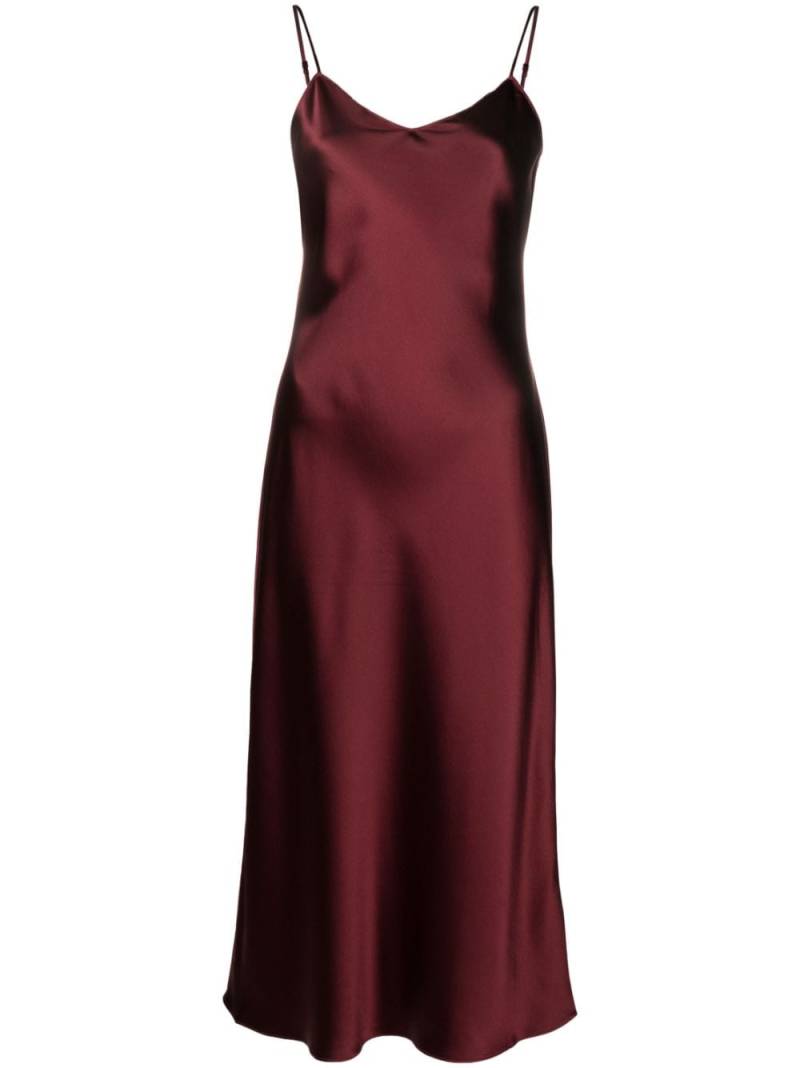Polo Ralph Lauren V-neck mulberry silk midi dress - Red von Polo Ralph Lauren