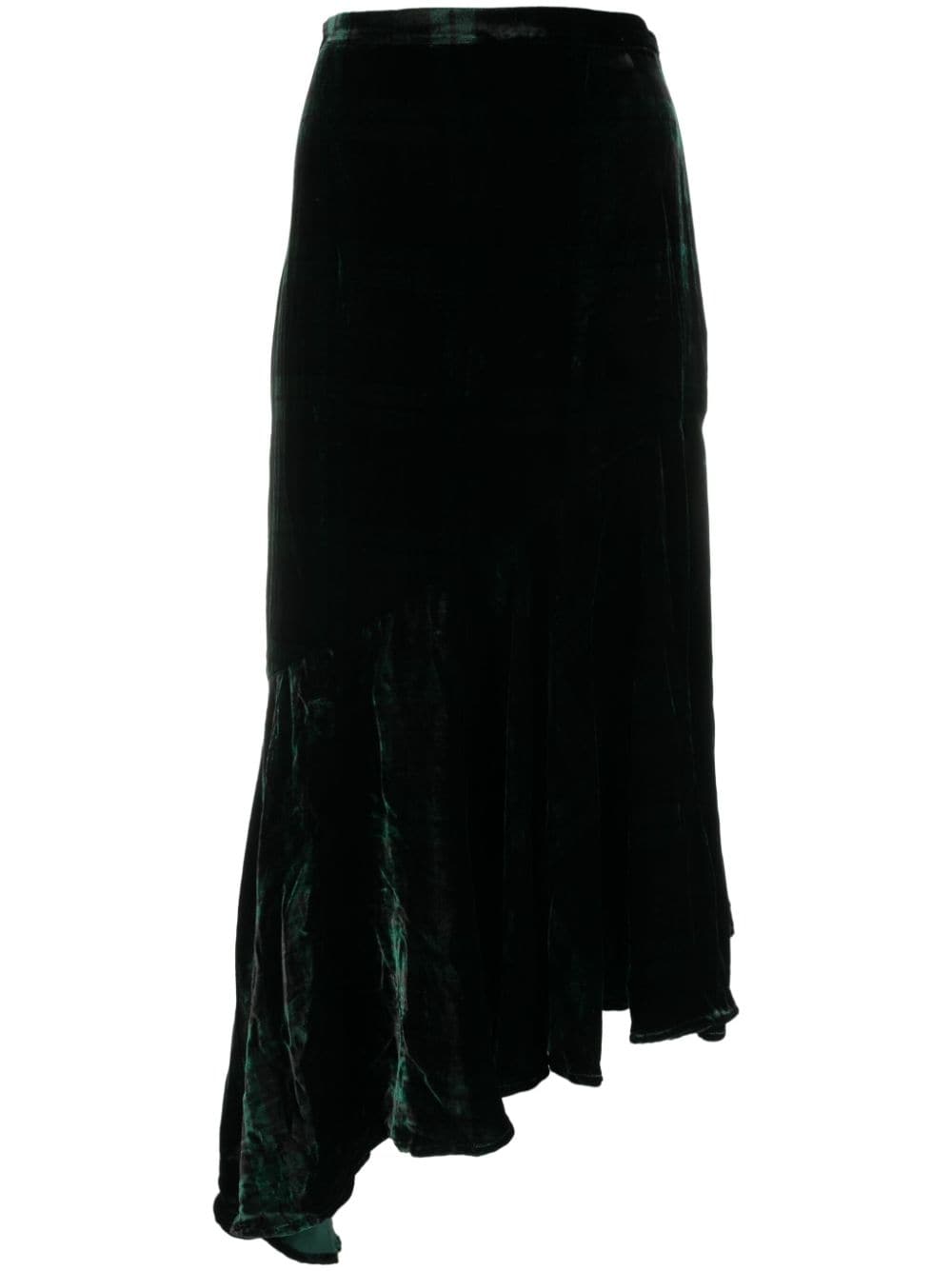 Polo Ralph Lauren asymmetric pleated midi skirt - Green von Polo Ralph Lauren