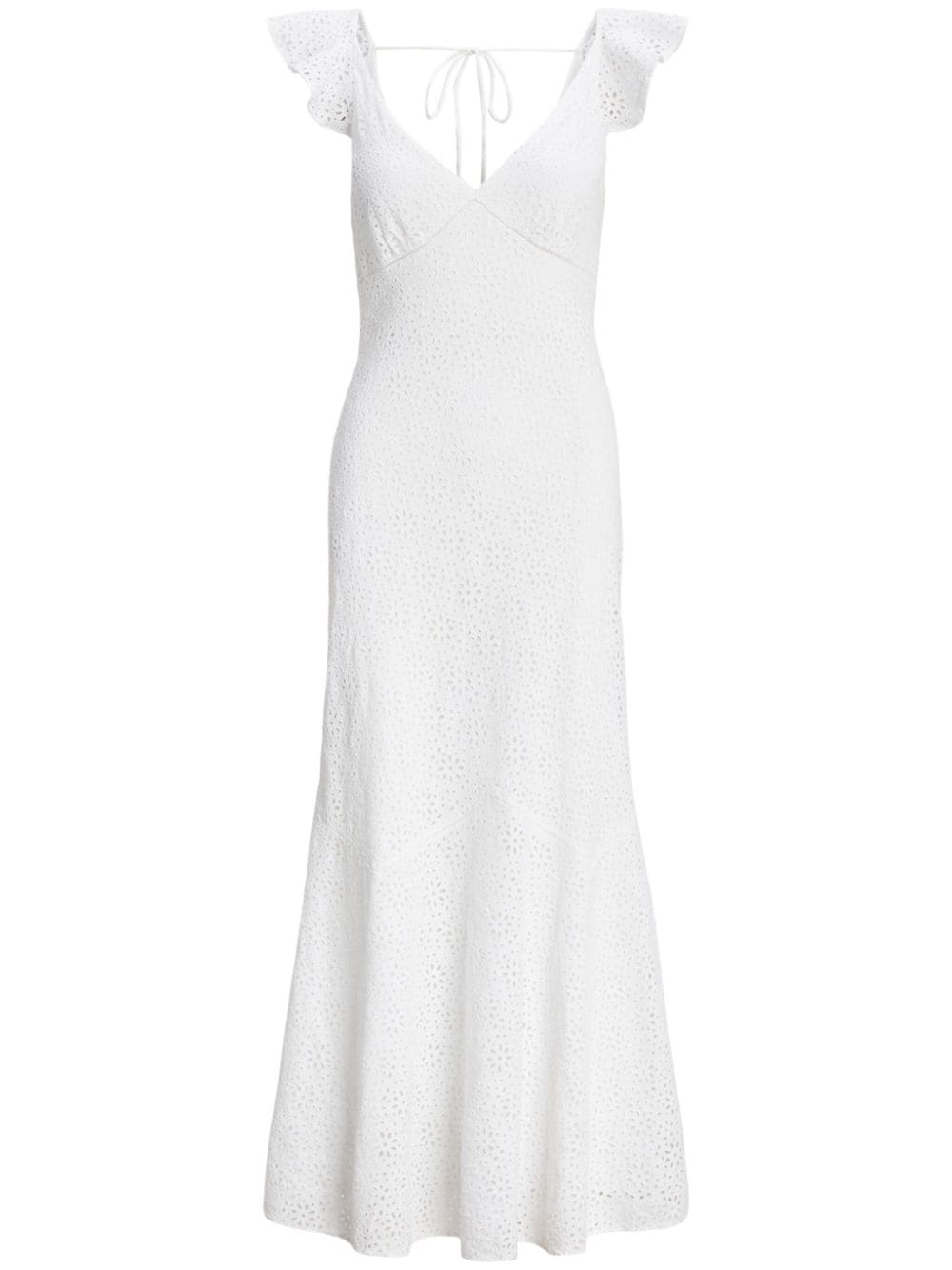 Polo Ralph Lauren broderie-anglaise linen maxi dress - White von Polo Ralph Lauren