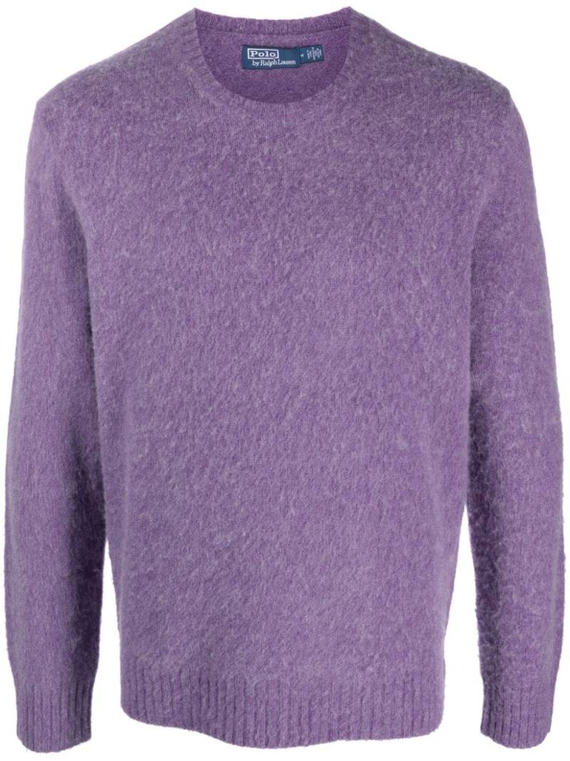 Polo Ralph Lauren brushed-effect wool-blend jumper - Purple von Polo Ralph Lauren