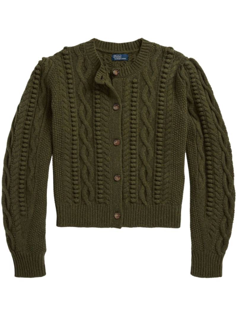 Polo Ralph Lauren cable-knit button-up cardigan - Green von Polo Ralph Lauren