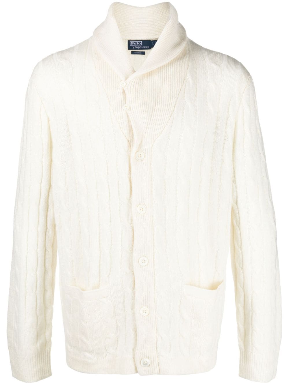 Polo Ralph Lauren cable-knit cashmere cardigan - White von Polo Ralph Lauren