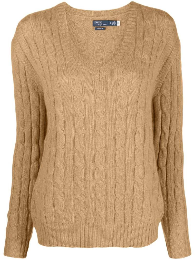 Polo Ralph Lauren cable-knit cashmere jumper - Neutrals von Polo Ralph Lauren