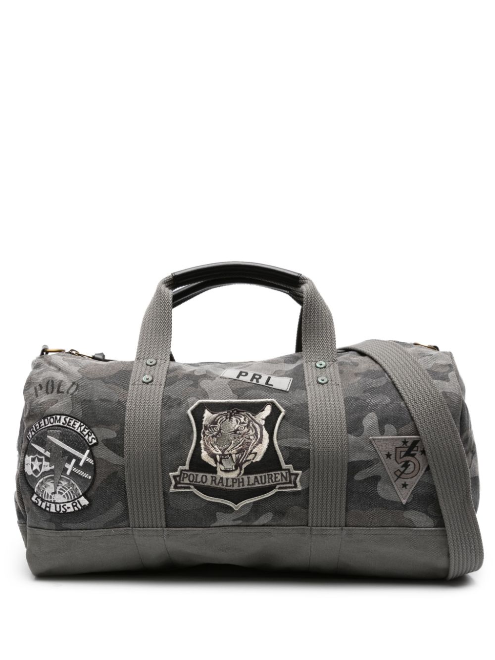 Polo Ralph Lauren camouflage-print logo-patch holdall - Neutrals von Polo Ralph Lauren