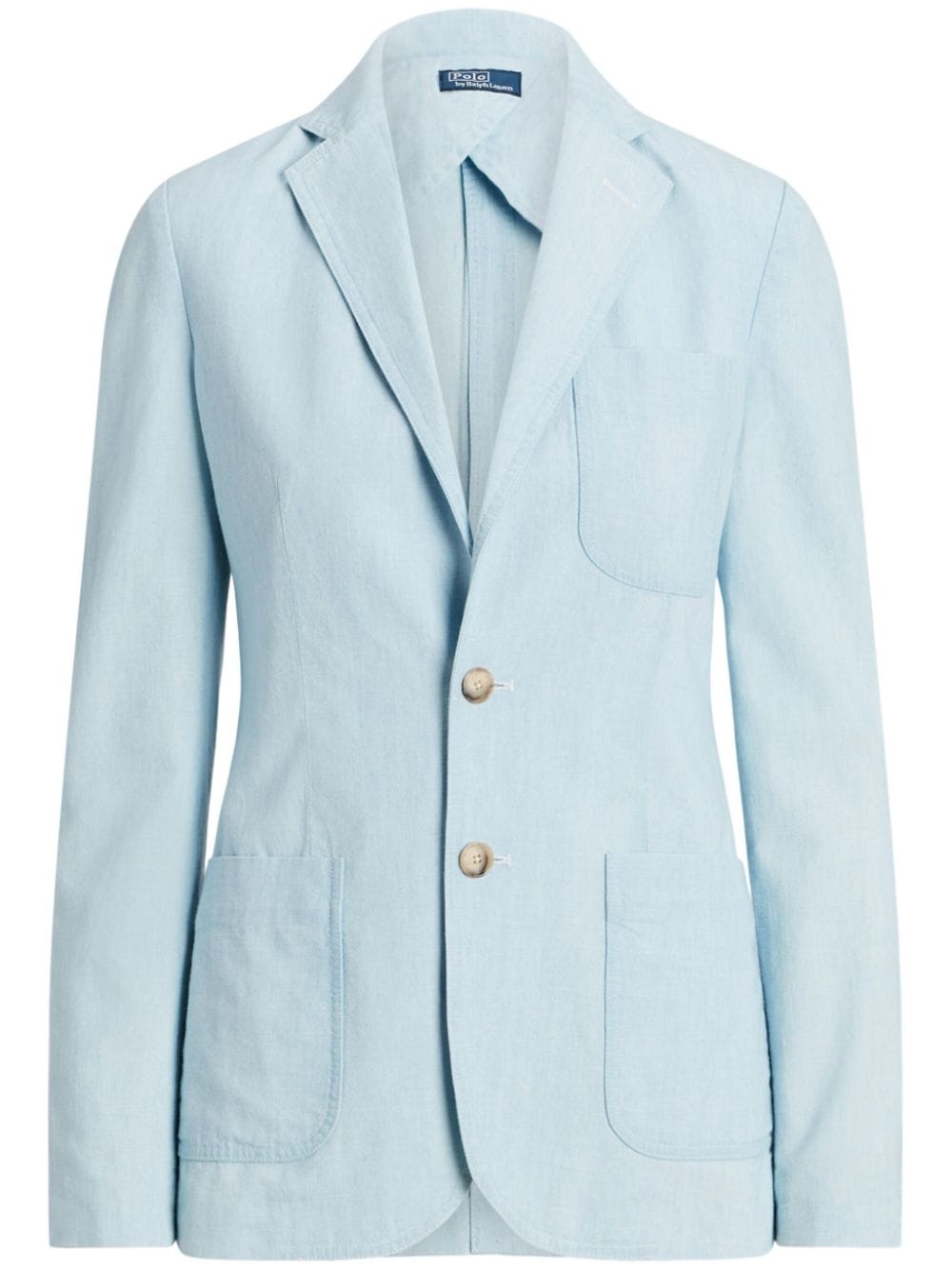 Polo Ralph Lauren chambray single-breasted blazer - Blue von Polo Ralph Lauren