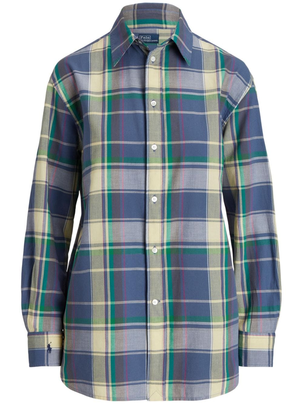 Polo Ralph Lauren check-print cotton shirt - Blue von Polo Ralph Lauren