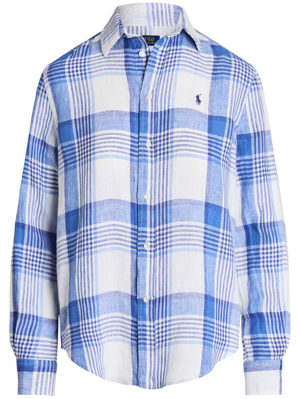 Polo Ralph Lauren checked linen shirt - Blue von Polo Ralph Lauren
