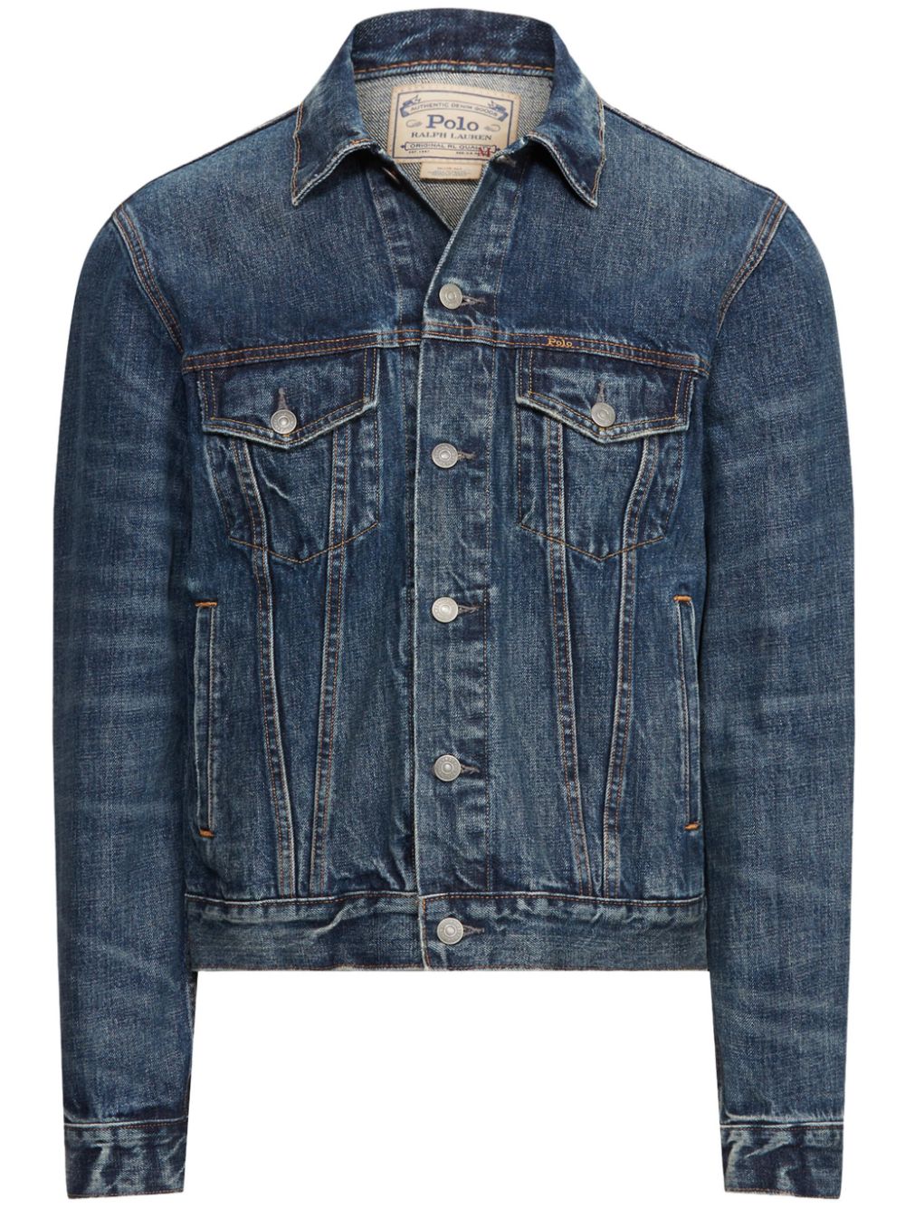 Polo Ralph Lauren classic-collar cotton denim jacket - Blue von Polo Ralph Lauren