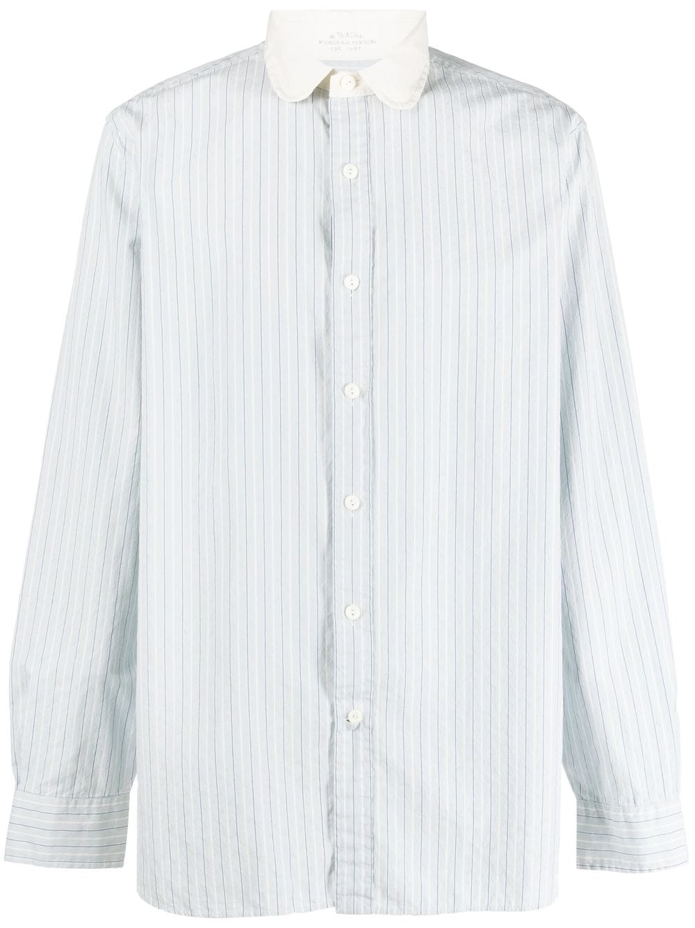 Polo Ralph Lauren club-collar striped cotton shirt - Blue von Polo Ralph Lauren