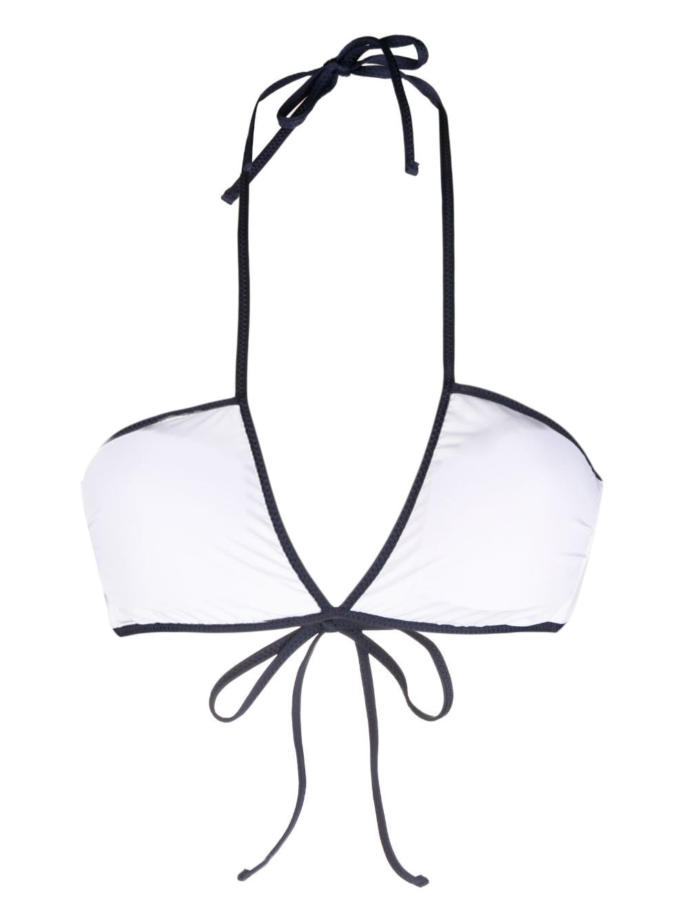 Polo Ralph Lauren contrast-trim bikini top - White von Polo Ralph Lauren
