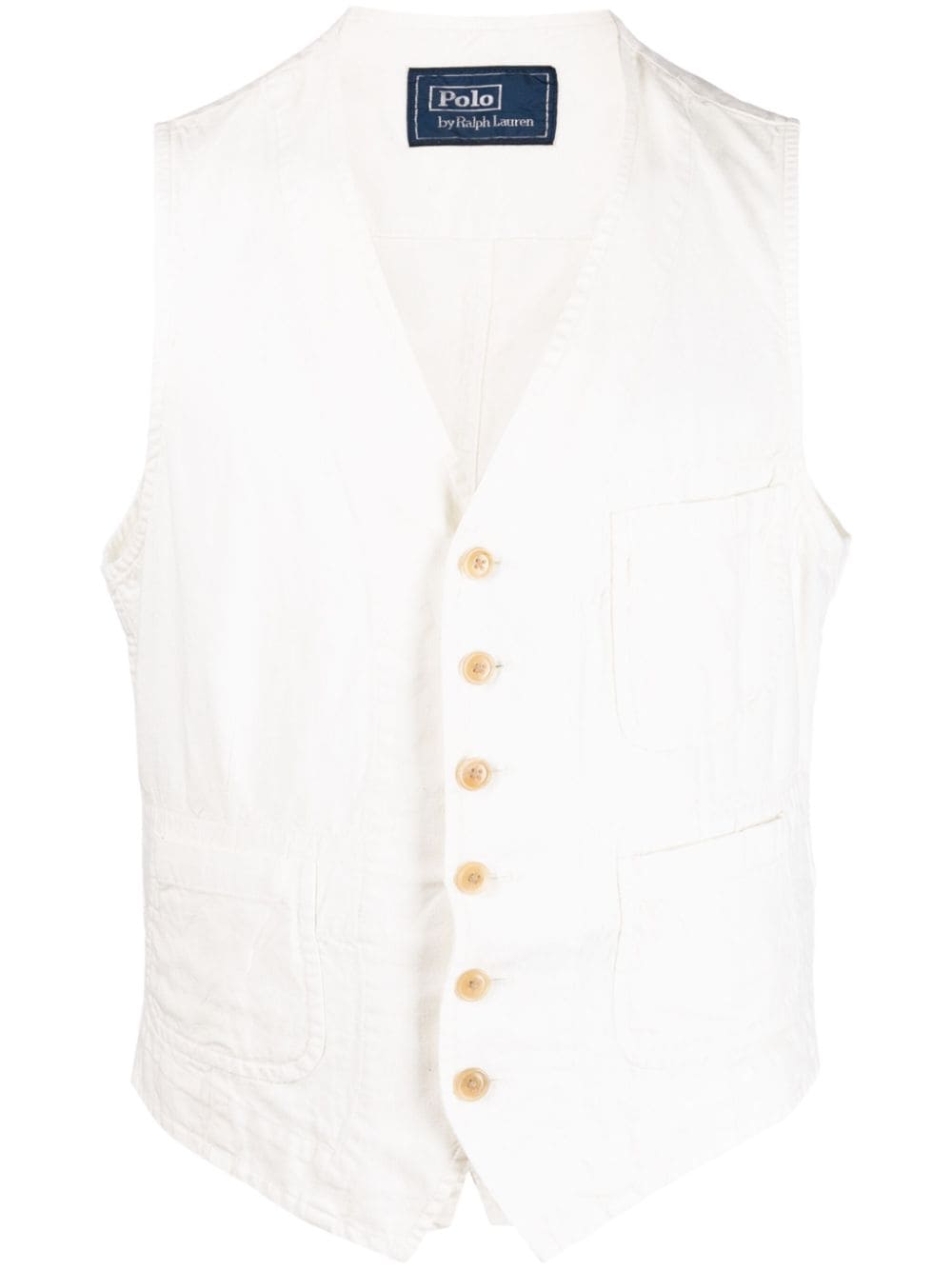 Polo Ralph Lauren cotton twill vest - White von Polo Ralph Lauren