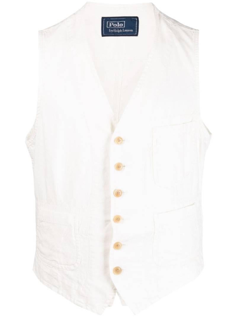 Polo Ralph Lauren cotton twill vest - White von Polo Ralph Lauren