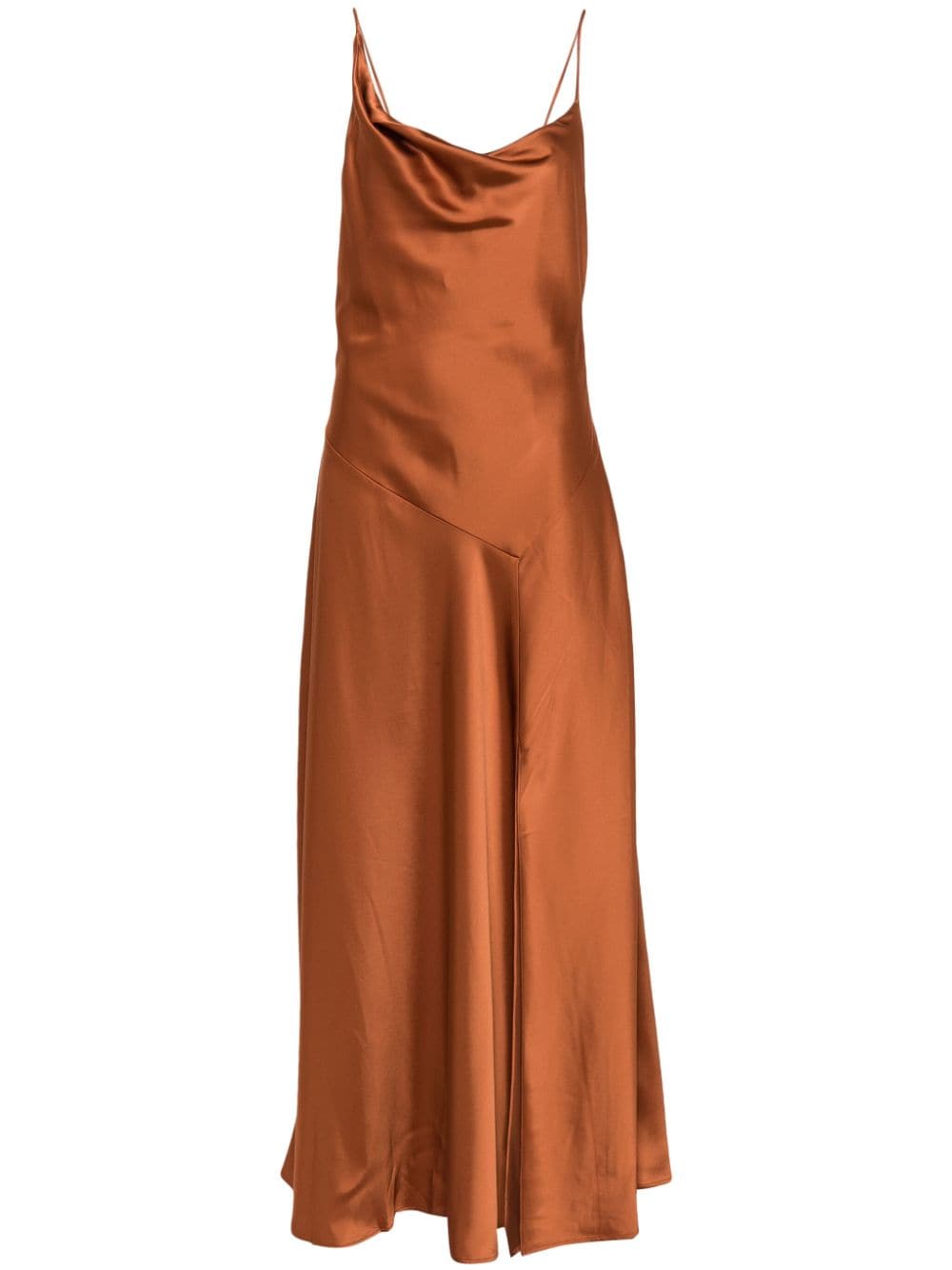 Polo Ralph Lauren cowl-neck satin gown - Brown von Polo Ralph Lauren