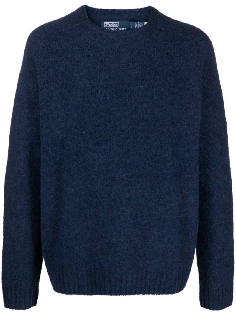 Polo Ralph Lauren crew-neck brushed-effect jumper - Blue von Polo Ralph Lauren