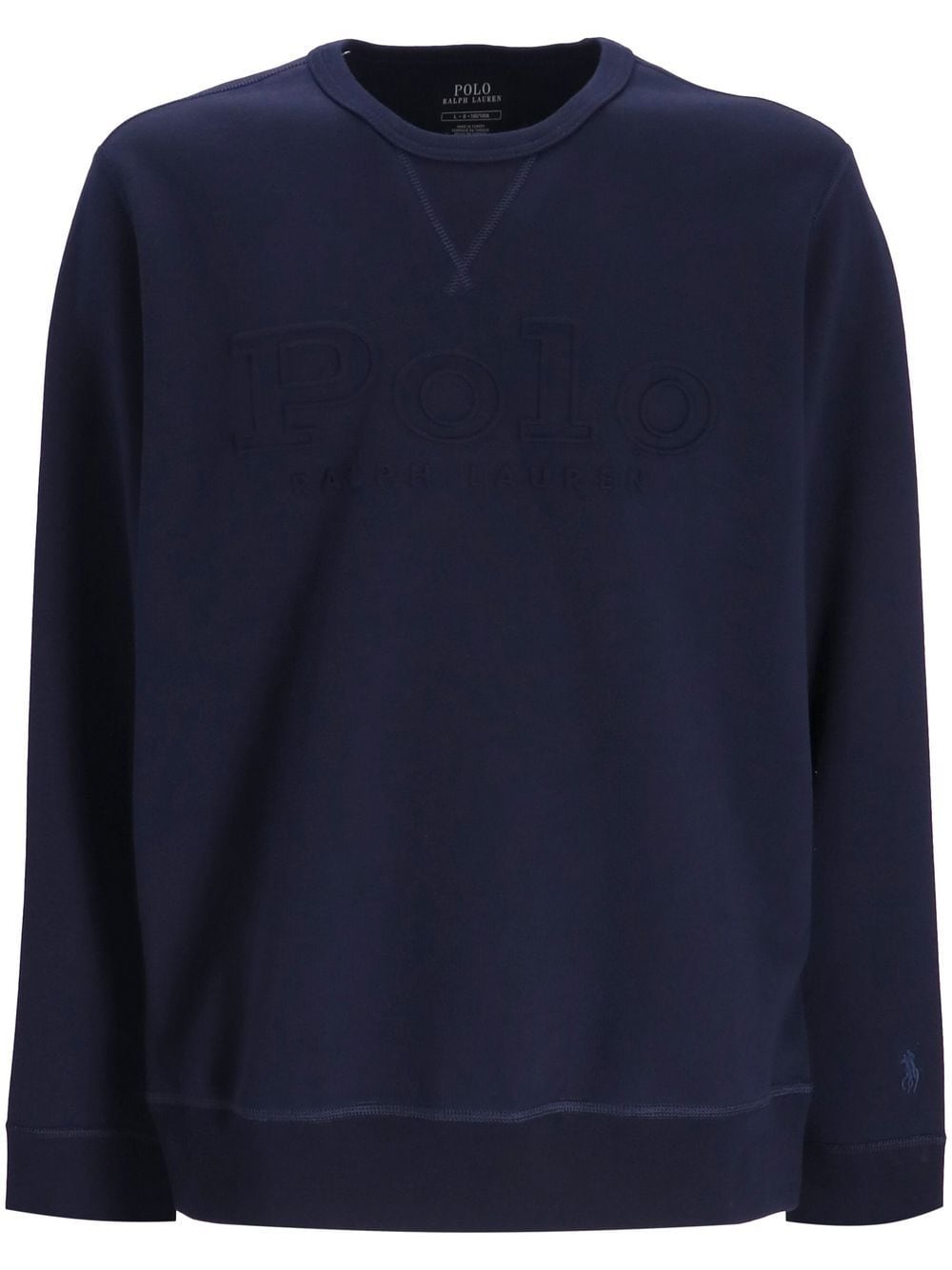 Polo Ralph Lauren debossed-logo cotton-blend sweater - Blue von Polo Ralph Lauren