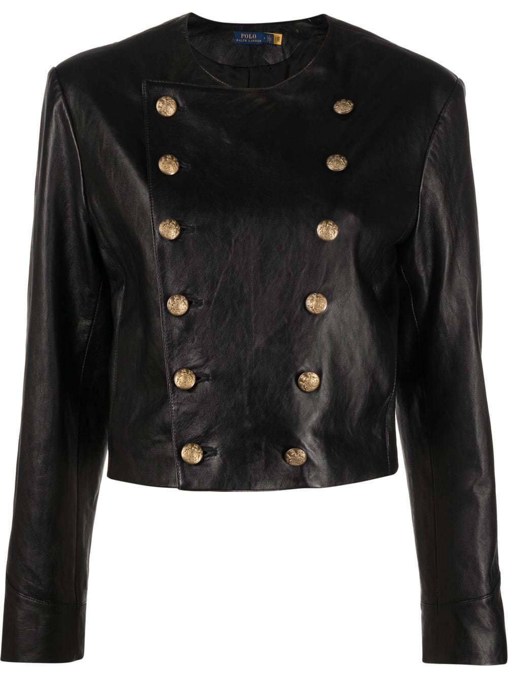 Polo Ralph Lauren double-breasted leather jacket - Black von Polo Ralph Lauren