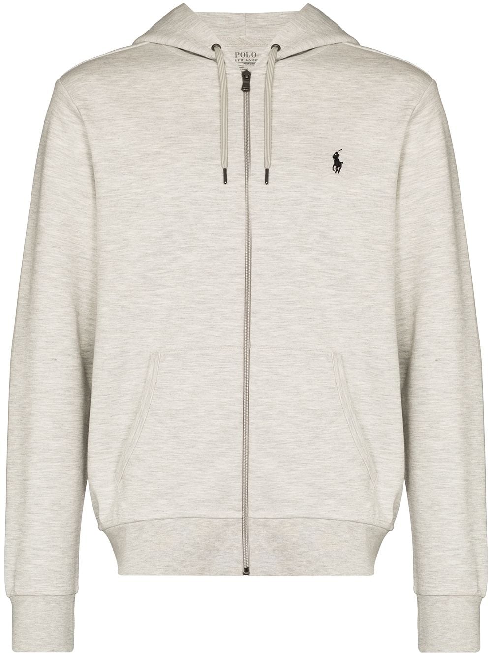 Polo Ralph Lauren logo-embroidered fleece hoodie - Grey von Polo Ralph Lauren