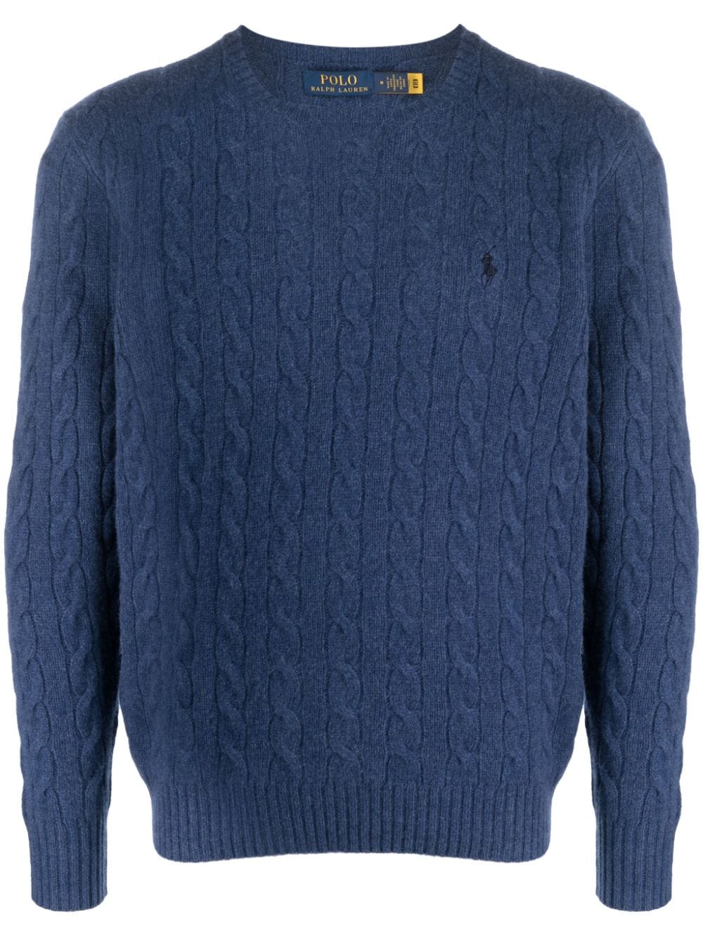 Polo Ralph Lauren embroidered cable-knit jumper - Blue von Polo Ralph Lauren