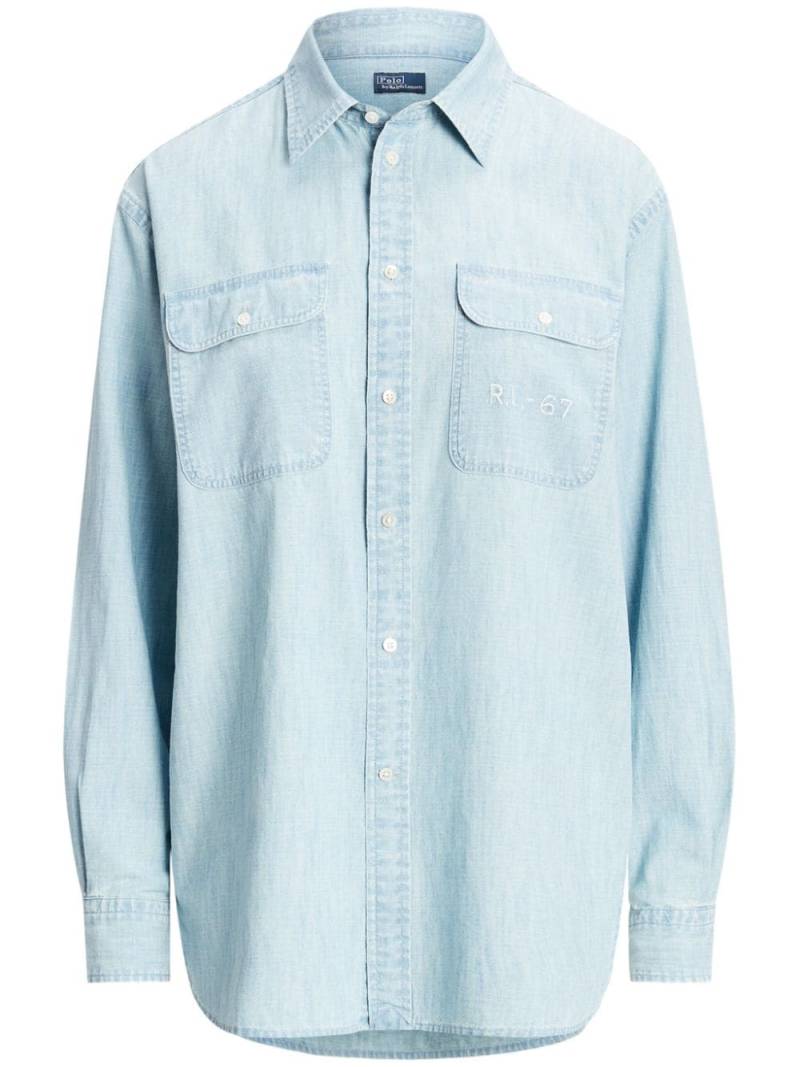 Polo Ralph Lauren embroidered denim shirt - Blue von Polo Ralph Lauren