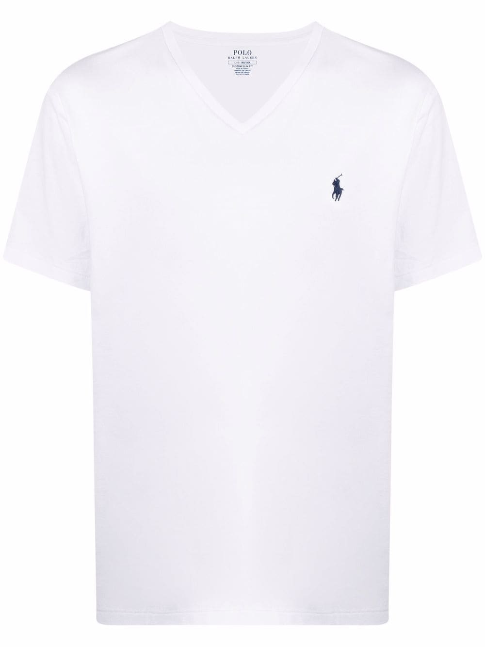 Polo Ralph Lauren embroidered logo V-neck T-shirt - White von Polo Ralph Lauren