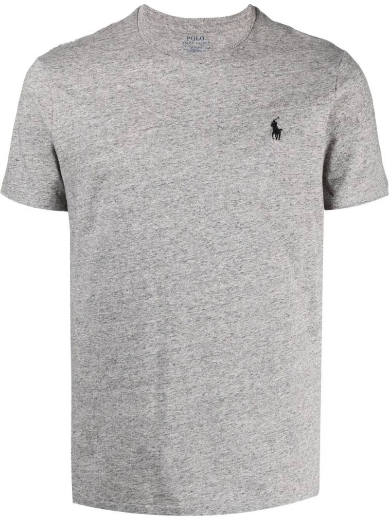 Polo Ralph Lauren embroidered-logo cotton T-shirt - Grey von Polo Ralph Lauren