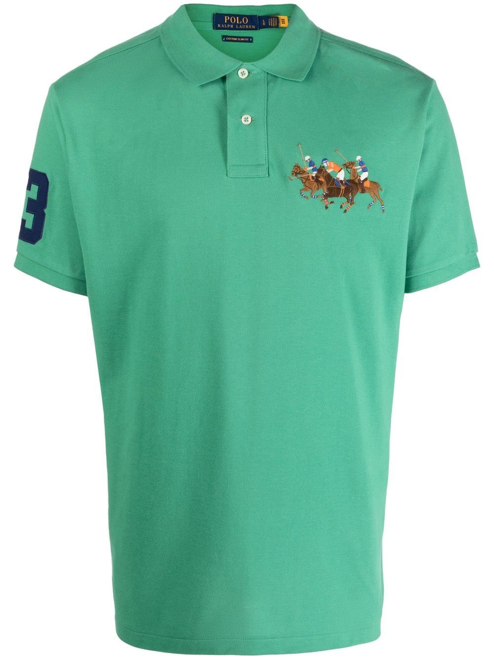 Polo Ralph Lauren embroidered-logo cotton polo shirt - Green von Polo Ralph Lauren