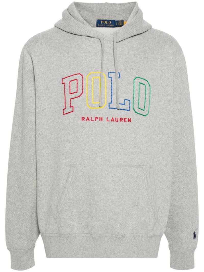 Polo Ralph Lauren embroidered-logo hoodie - Grey von Polo Ralph Lauren