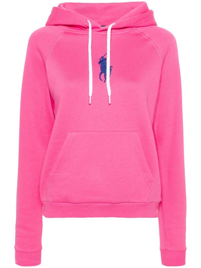 Polo Ralph Lauren embroidered-logo jersey hoodie - Pink von Polo Ralph Lauren