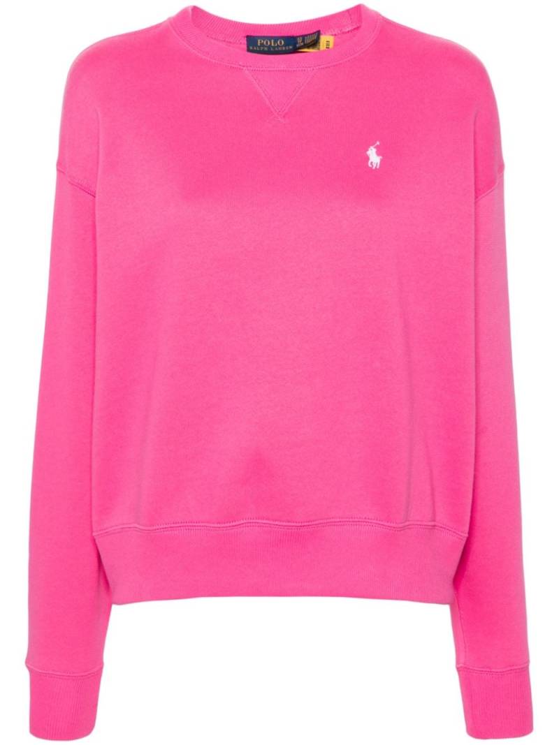 Polo Ralph Lauren embroidered-logo jersey sweatshirt - Pink von Polo Ralph Lauren