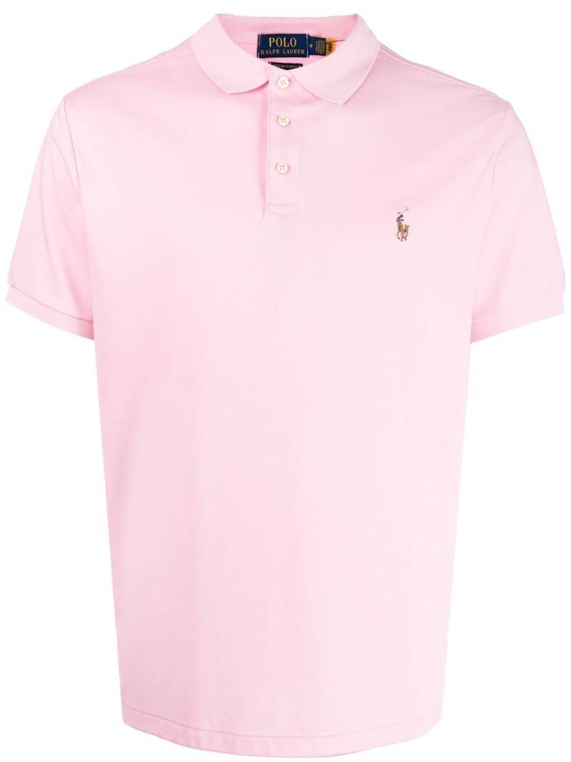 Polo Ralph Lauren embroidered-logo polo shirt - Pink von Polo Ralph Lauren