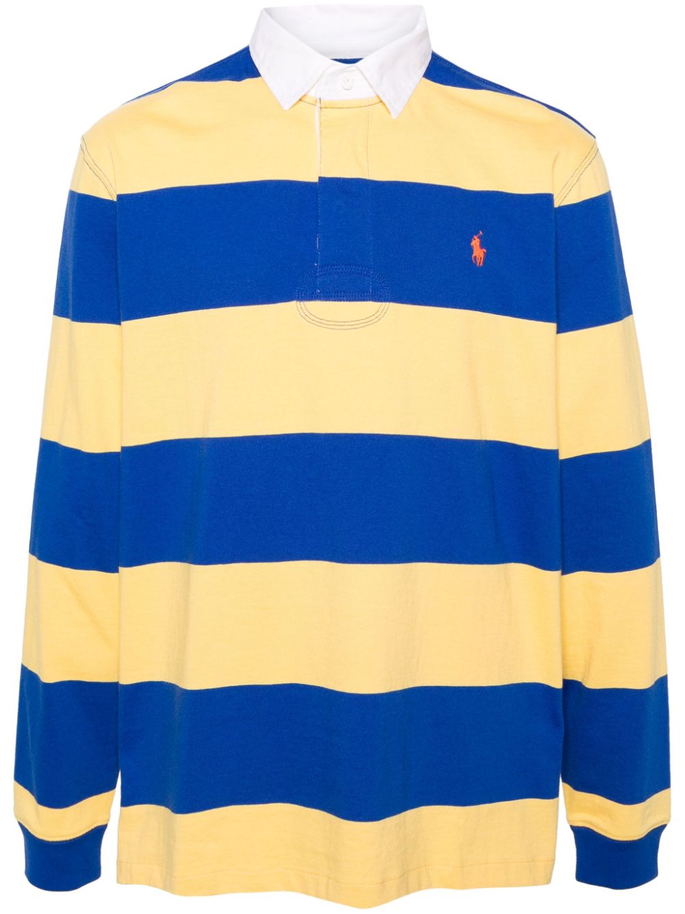 Polo Ralph Lauren embroidered-logo striped polo shirt - Blue von Polo Ralph Lauren