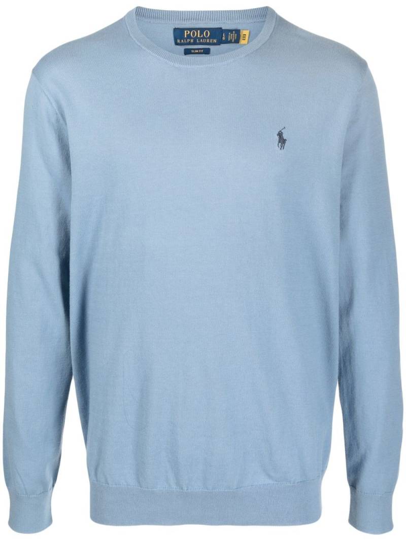 Polo Ralph Lauren embroidered logo sweater - Blue von Polo Ralph Lauren