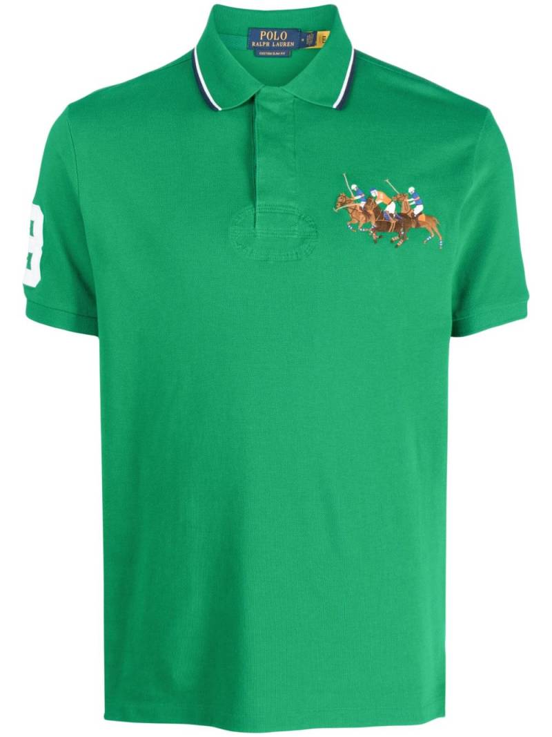 Polo Ralph Lauren embroidered-motif cotton polo shirt - Green von Polo Ralph Lauren