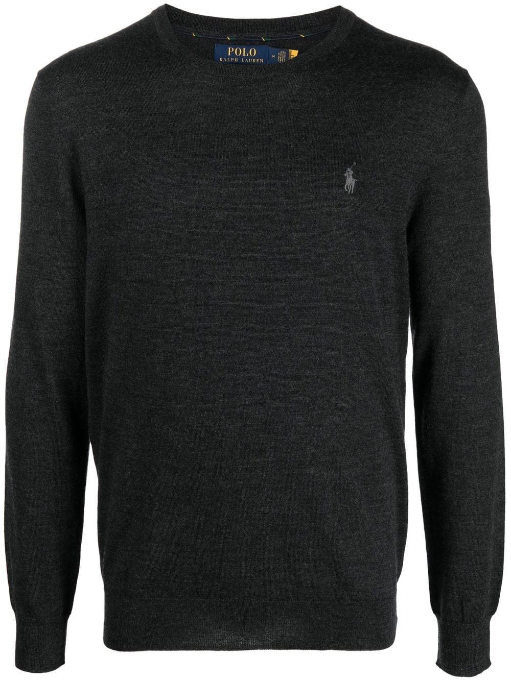 Polo Ralph Lauren embroidered-pony knit jumper - Grey von Polo Ralph Lauren