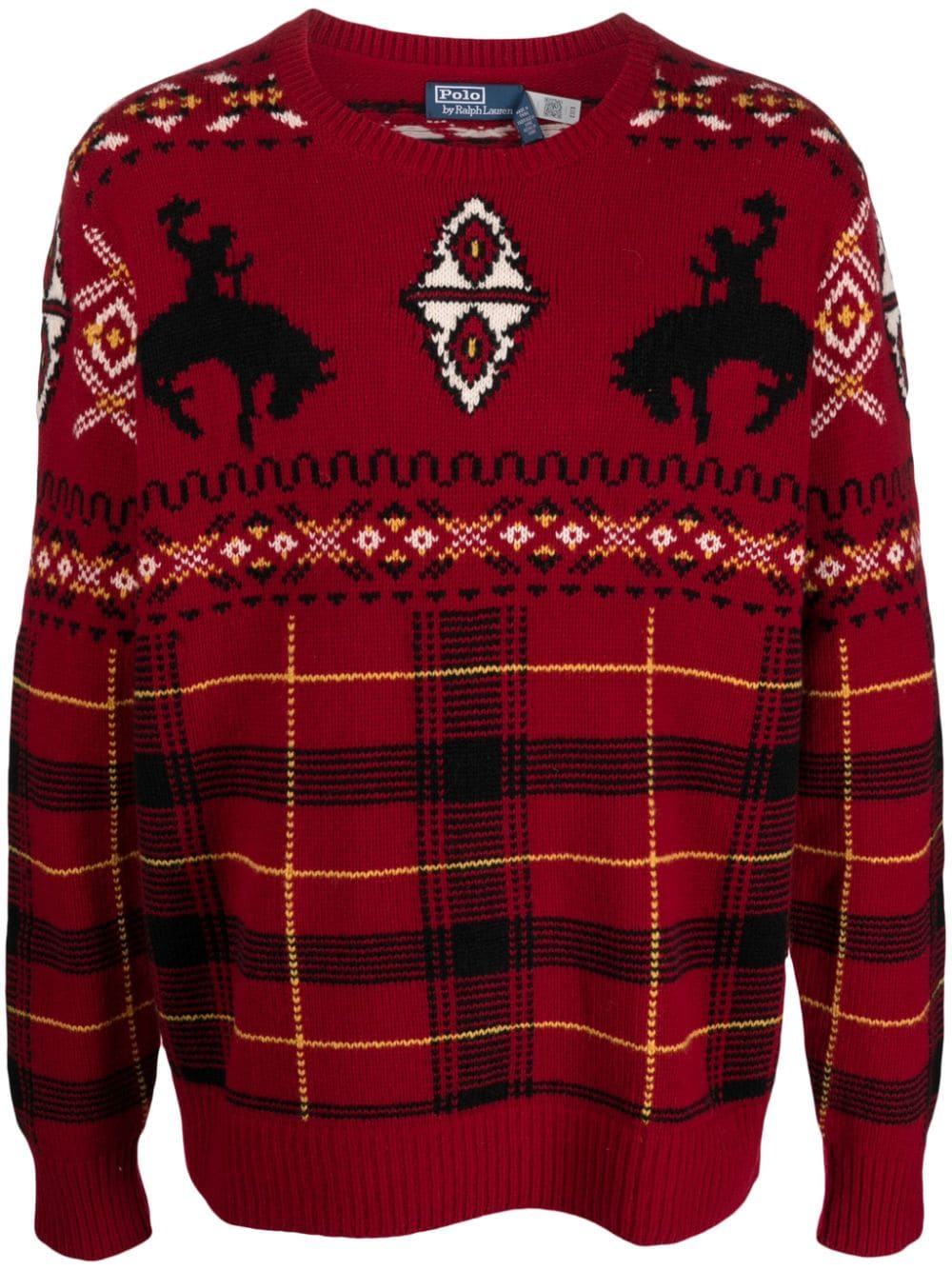 Polo Ralph Lauren fair isle-knit wool-blend jumper - Red von Polo Ralph Lauren