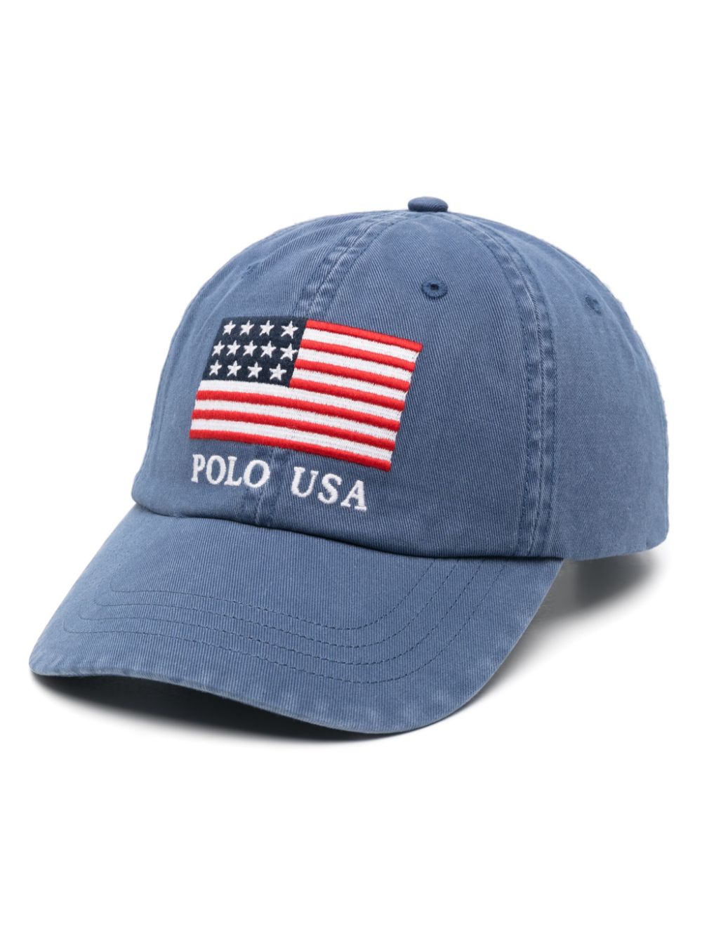 Polo Ralph Lauren flag-embroidered baseball cap - Blue von Polo Ralph Lauren