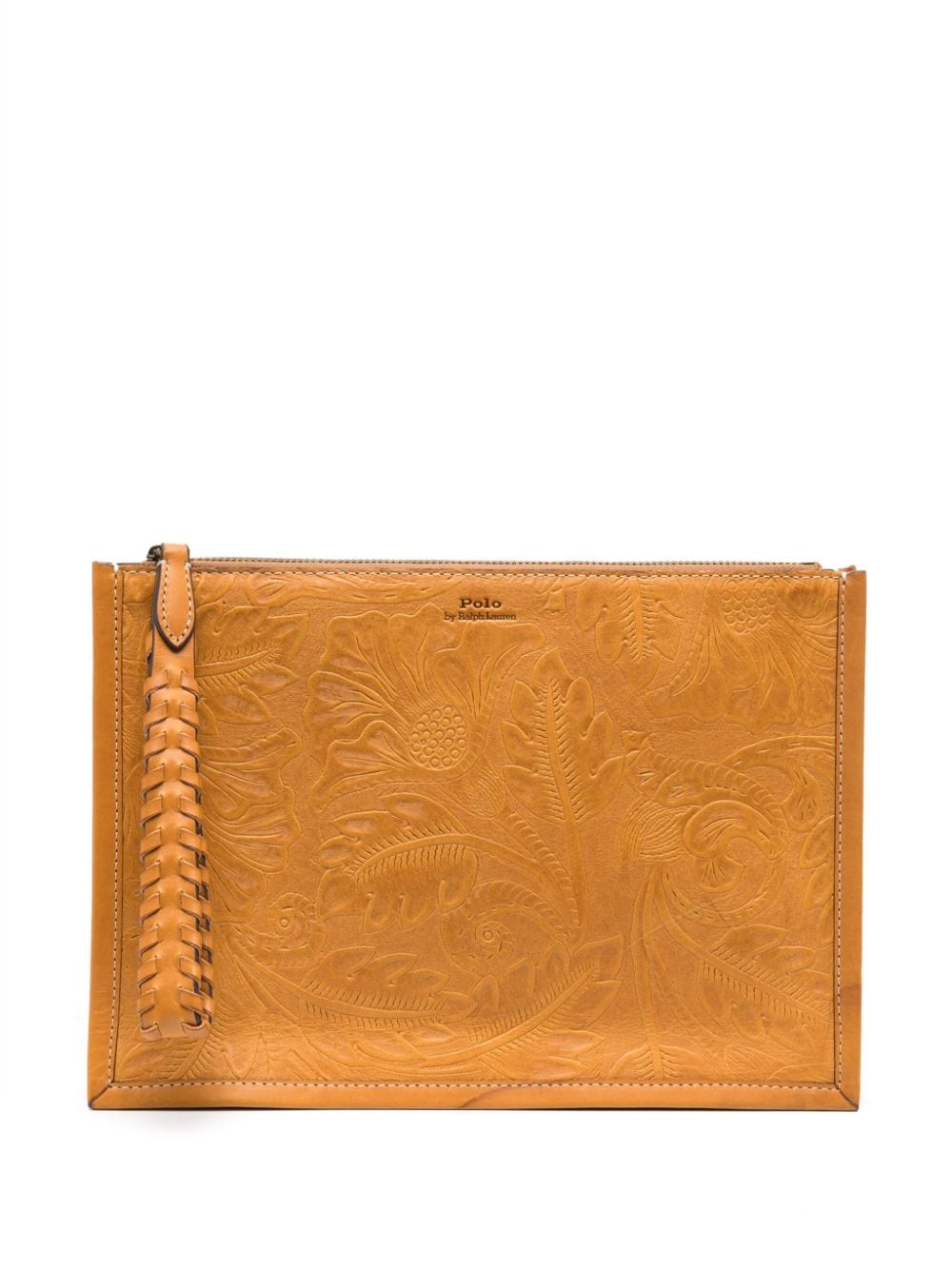 Polo Ralph Lauren floral-motif clutch bag - Brown von Polo Ralph Lauren