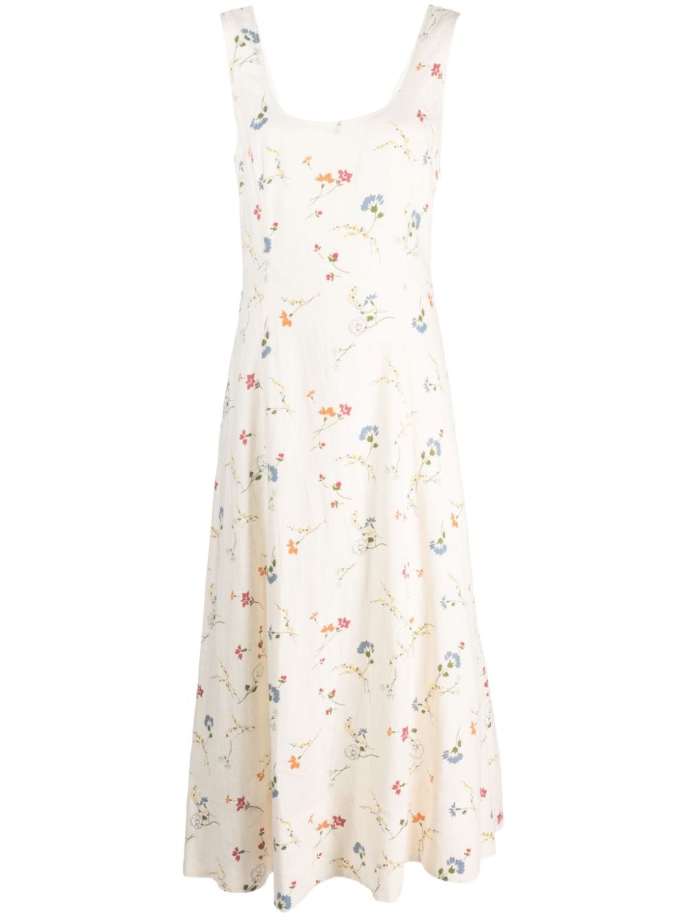 Polo Ralph Lauren floral-print linen dress - Neutrals von Polo Ralph Lauren