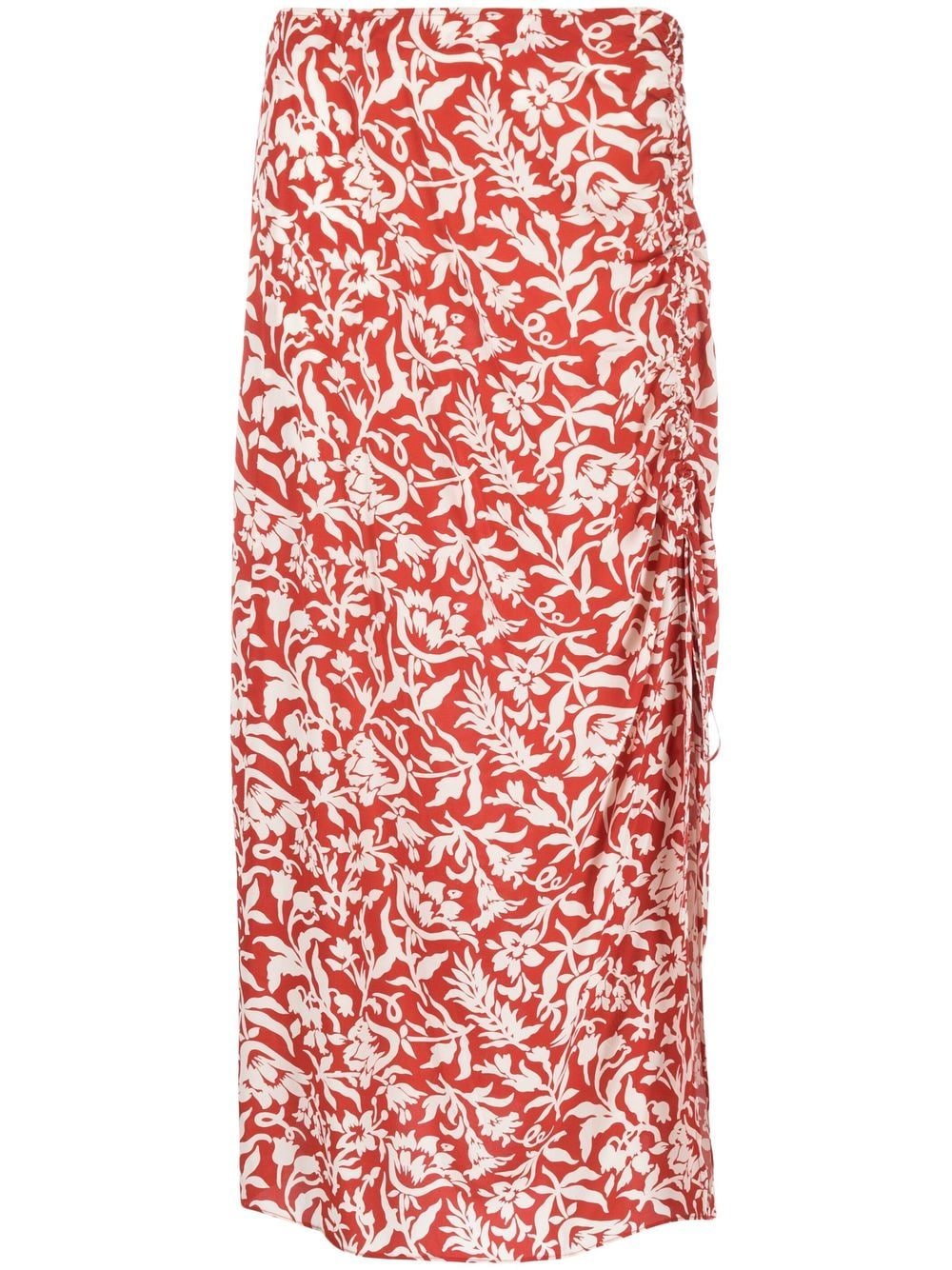 Polo Ralph Lauren floral print midi skirt - Red von Polo Ralph Lauren