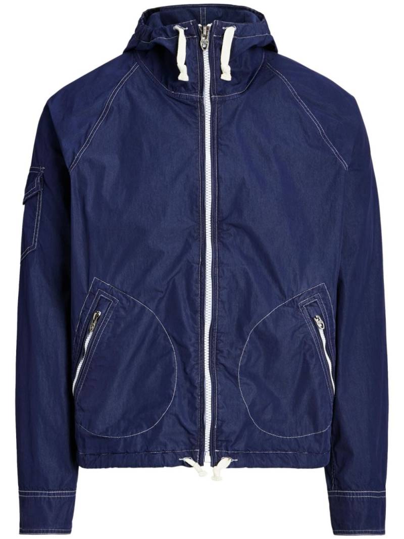 Polo Ralph Lauren garment-dyed twill hooded jacket - Blue von Polo Ralph Lauren