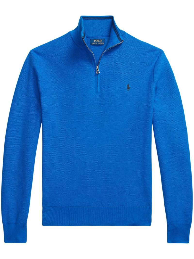 Polo Ralph Lauren half-zip cotton jumper - Blue von Polo Ralph Lauren