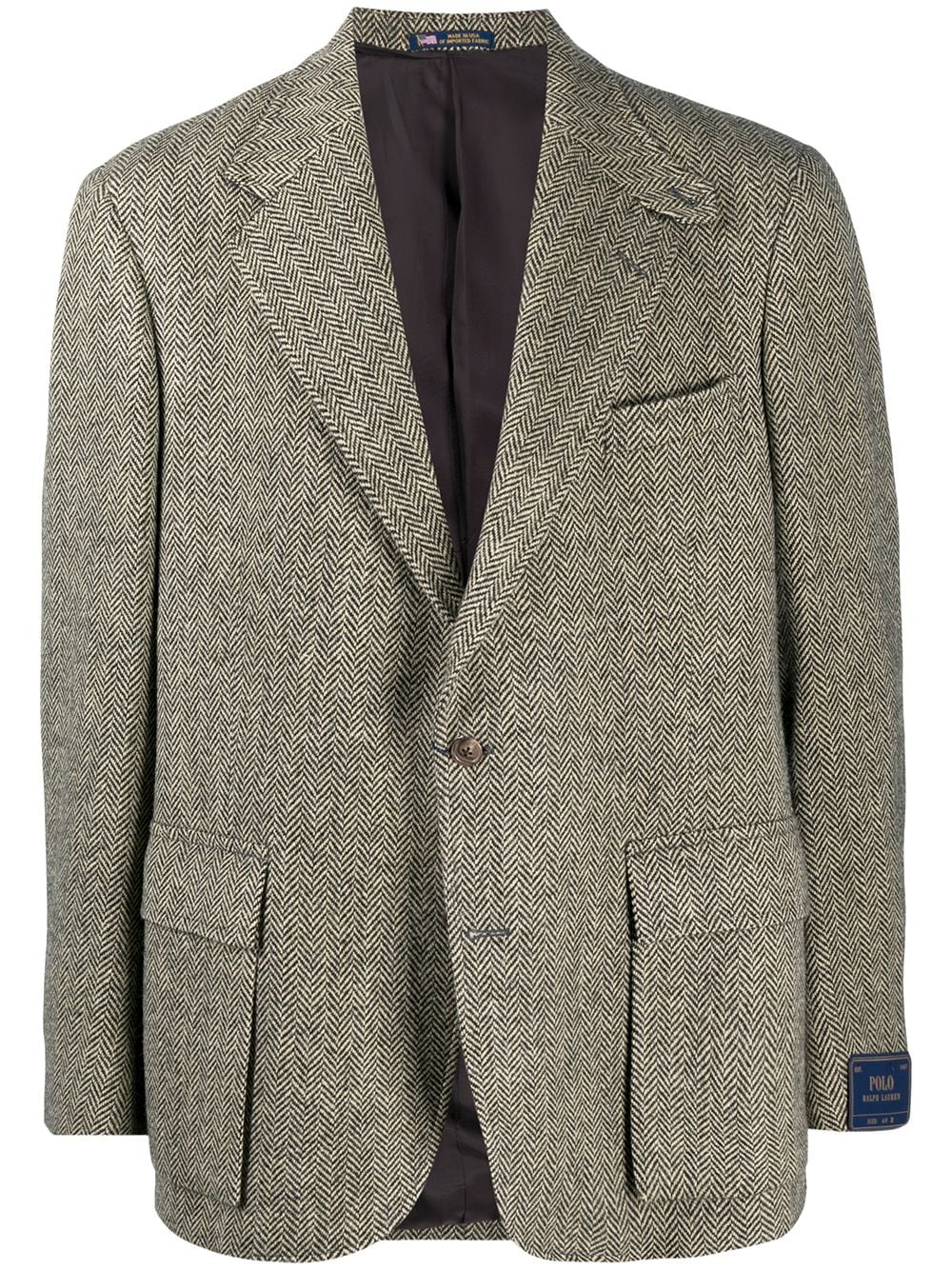 Polo Ralph Lauren herringbone single-breasted blazer - Brown von Polo Ralph Lauren