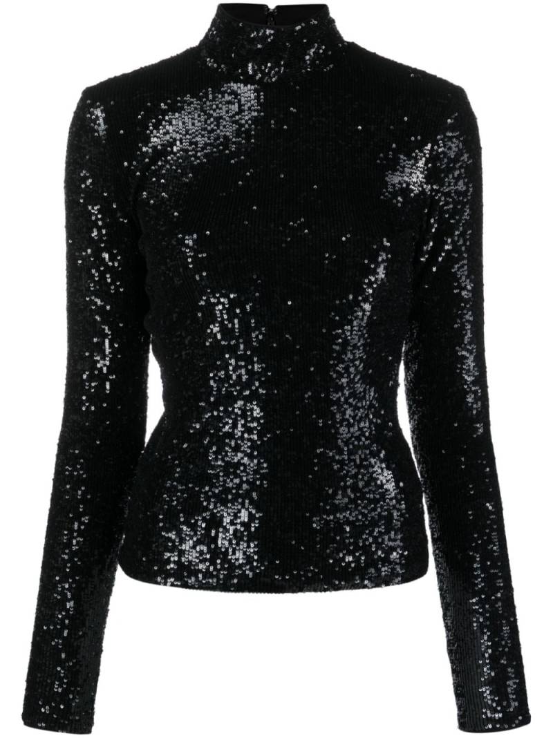 Polo Ralph Lauren high-neck sequined top - Black von Polo Ralph Lauren