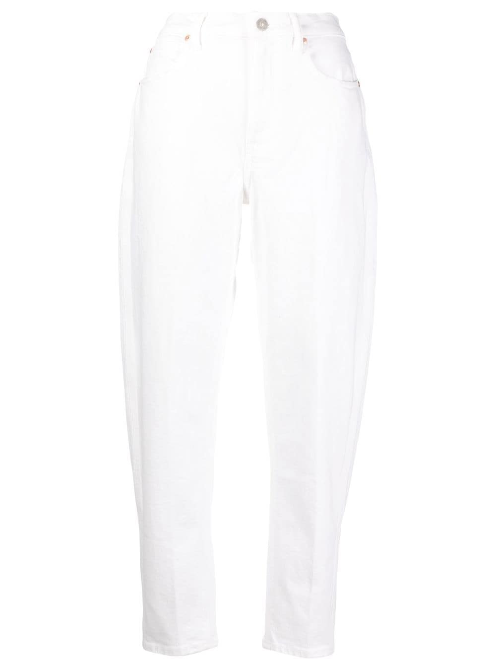 Polo Ralph Lauren high-waisted cotton jeans - White von Polo Ralph Lauren