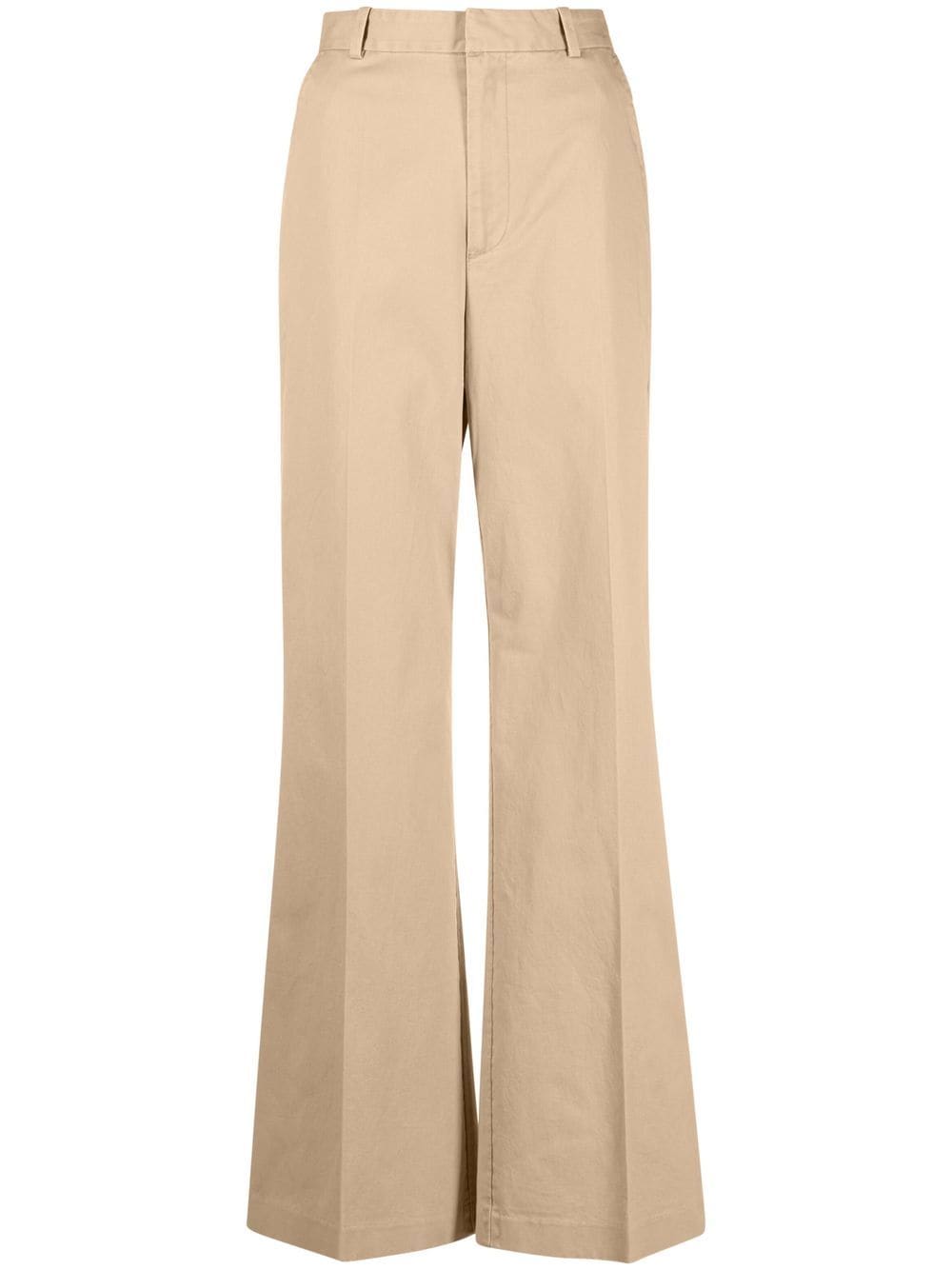 Polo Ralph Lauren high-waisted flared trousers - Neutrals von Polo Ralph Lauren