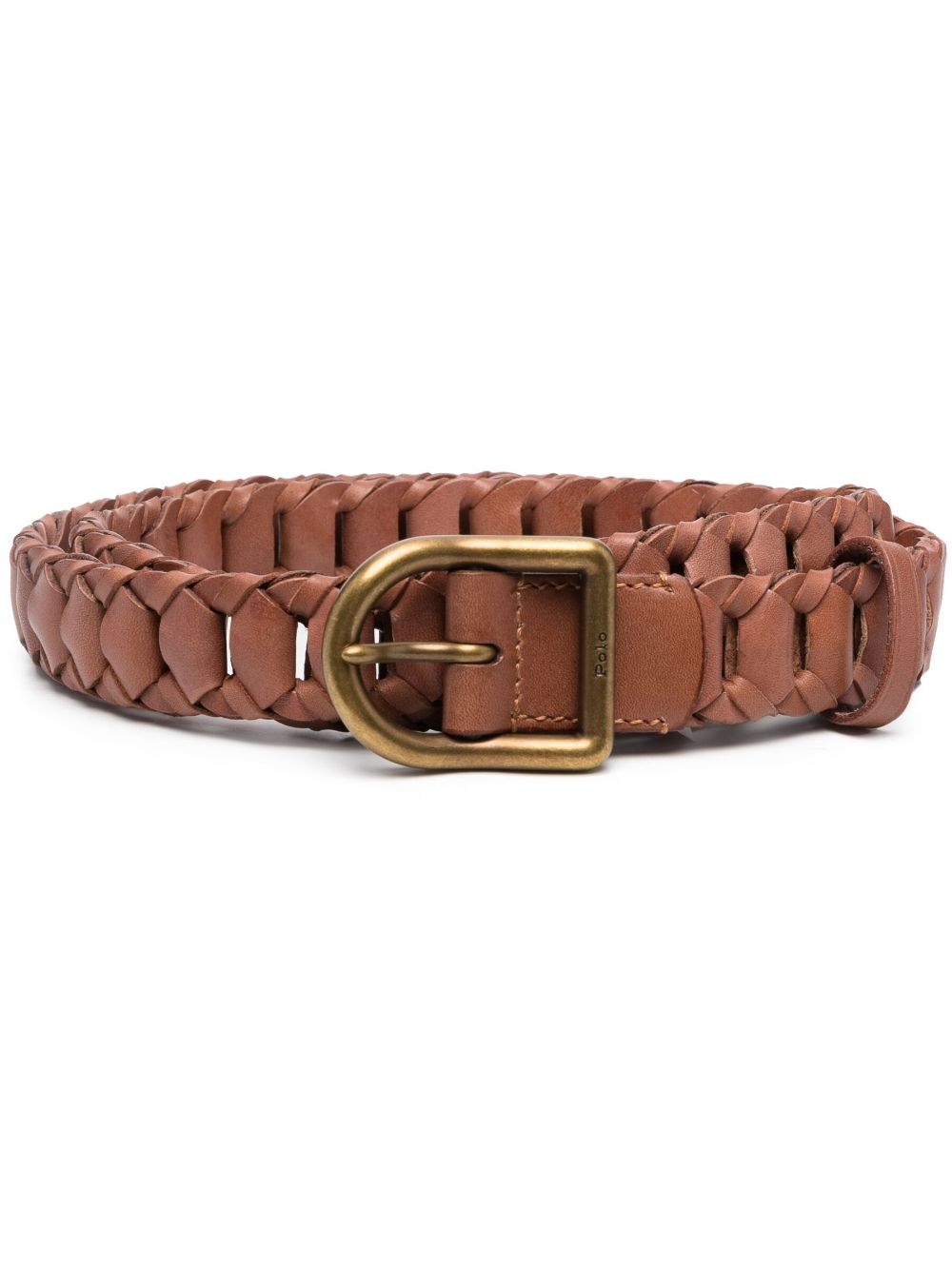 Polo Ralph Lauren interwoven-design buckle belt - Brown von Polo Ralph Lauren