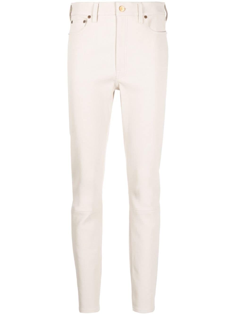 Polo Ralph Lauren leather slim trousers - White von Polo Ralph Lauren