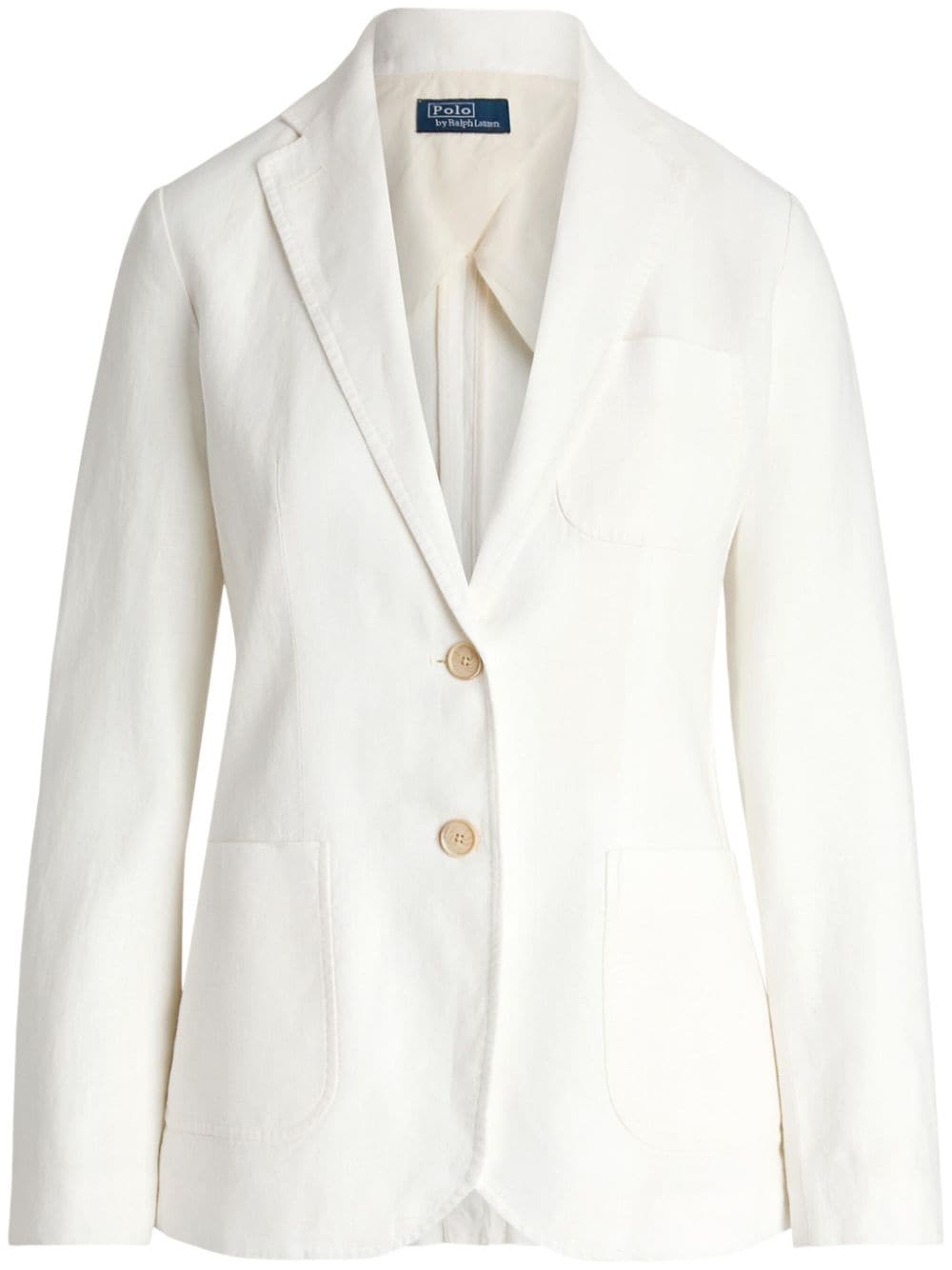Polo Ralph Lauren linen single-breasted blazer - White von Polo Ralph Lauren
