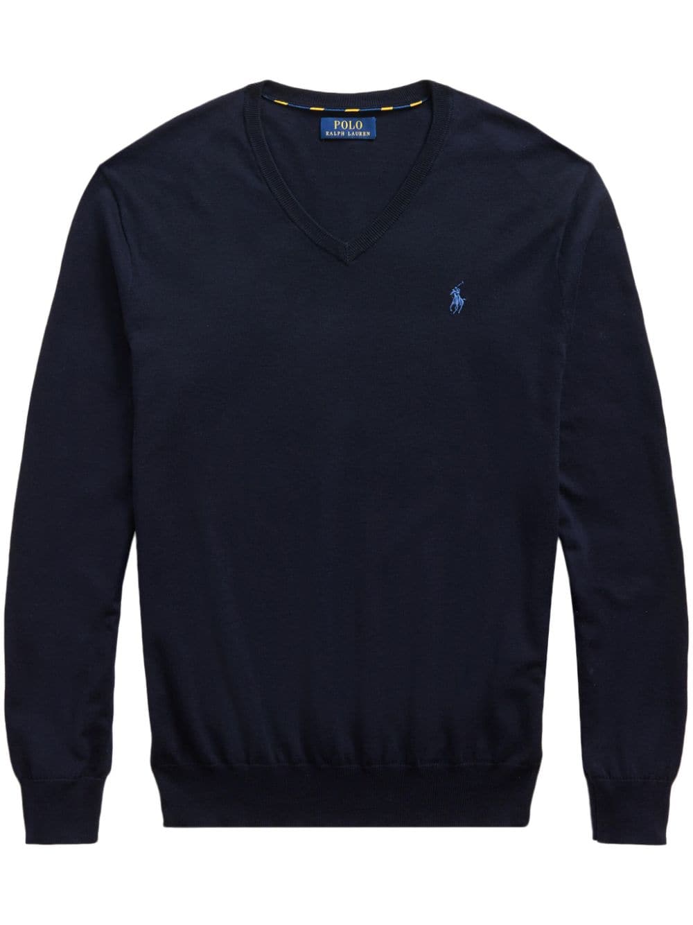 Polo Ralph Lauren logo embroidered V-neck jumper - Blue von Polo Ralph Lauren