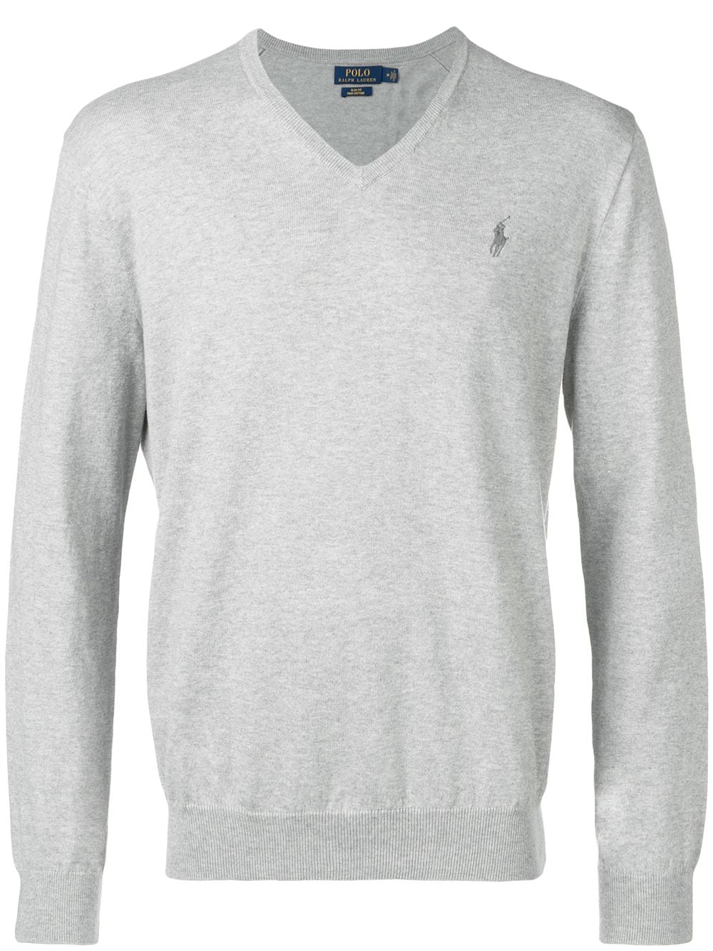 Polo Ralph Lauren logo embroidered V-neck jumper - Grey von Polo Ralph Lauren